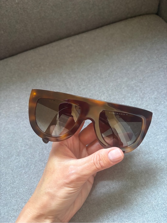 Celine Accessories - Celine Tortoiseshell Brown Oversized Shield Sunglasses